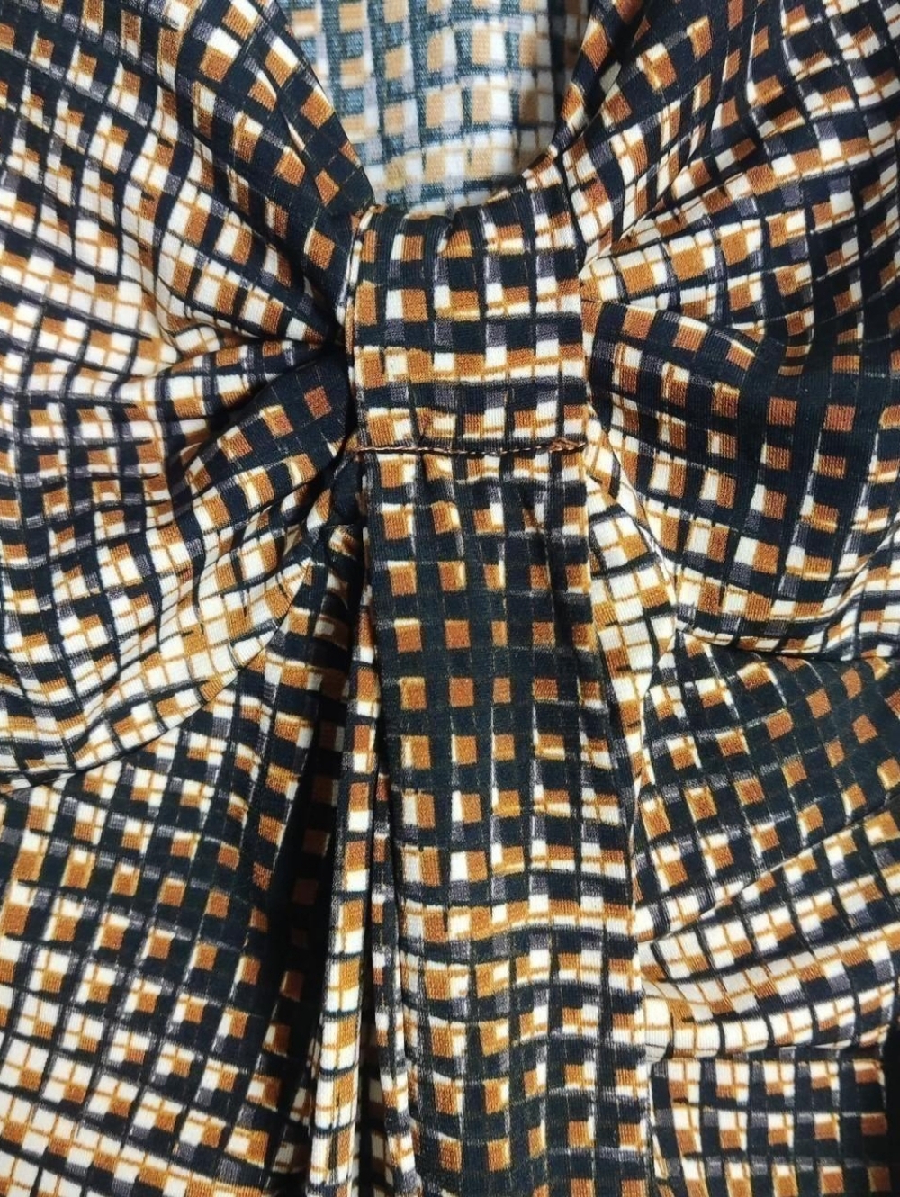 Brown Square Patterned Tank Top - Picture 6 of 7